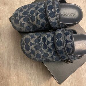 Coach Navy Slip-On Shoes